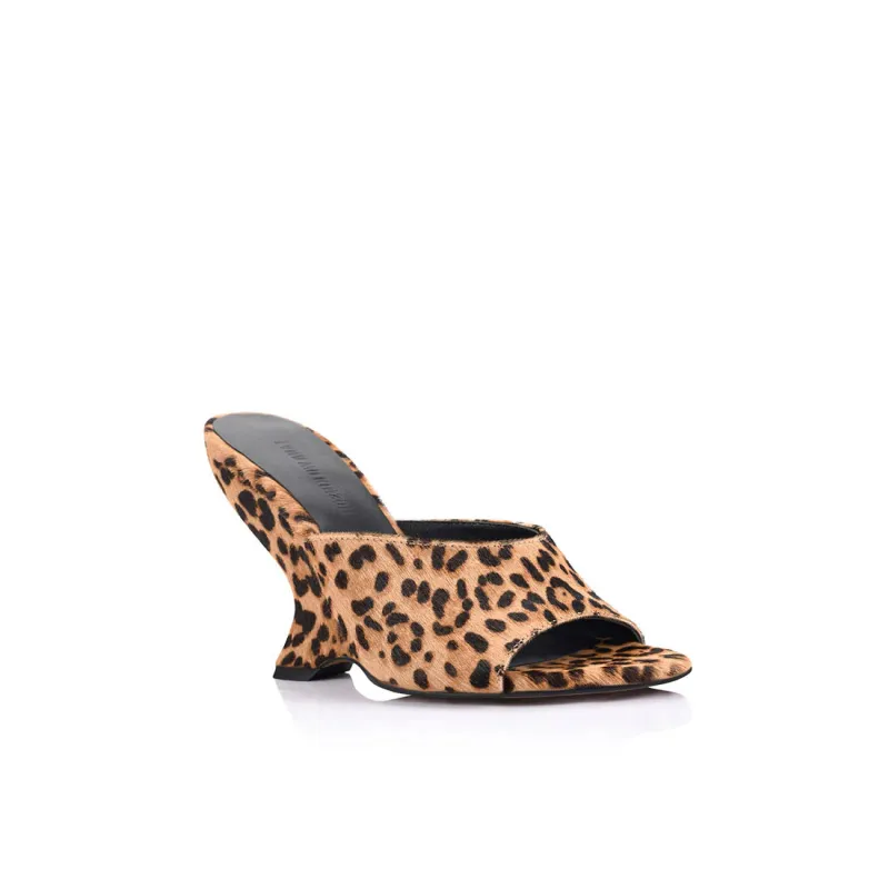 Lana Wilkinson - Martha Wedge - Leopard Print Pony sold by Jessie Boutique