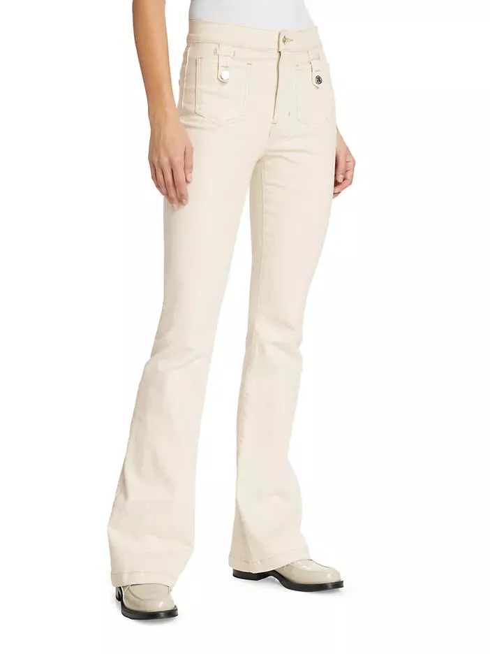 Veronica Beard - Beverly HR Skinny Flare w/Tab Jean - Ecru sold by Jessie Boutique product image thumbnail 2