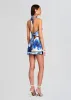 Retrofete - Adelaide Silk Dress - Azure Primavera Bianco sold by Jessie Boutique
