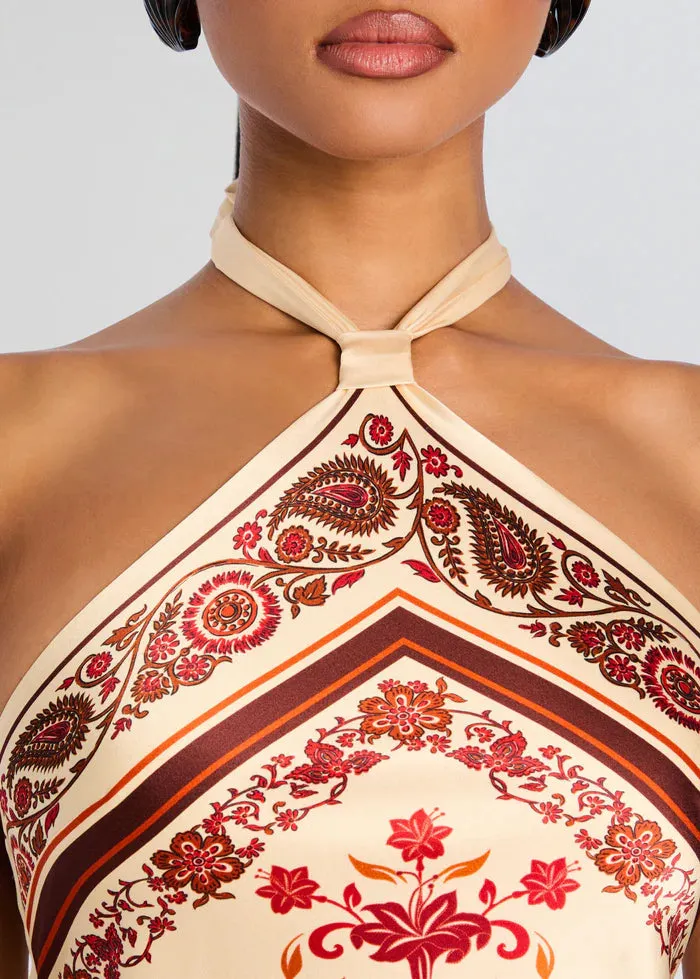 Retrofete - Adelaide Silk Dress - Terracotta Bandana sold by Jessie Boutique product image thumbnail 2