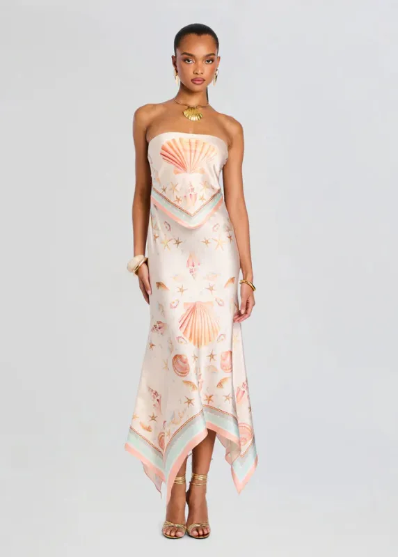 Retrofete - Marzanna Silk Dress - Shell Foulard sold by Jessie Boutique