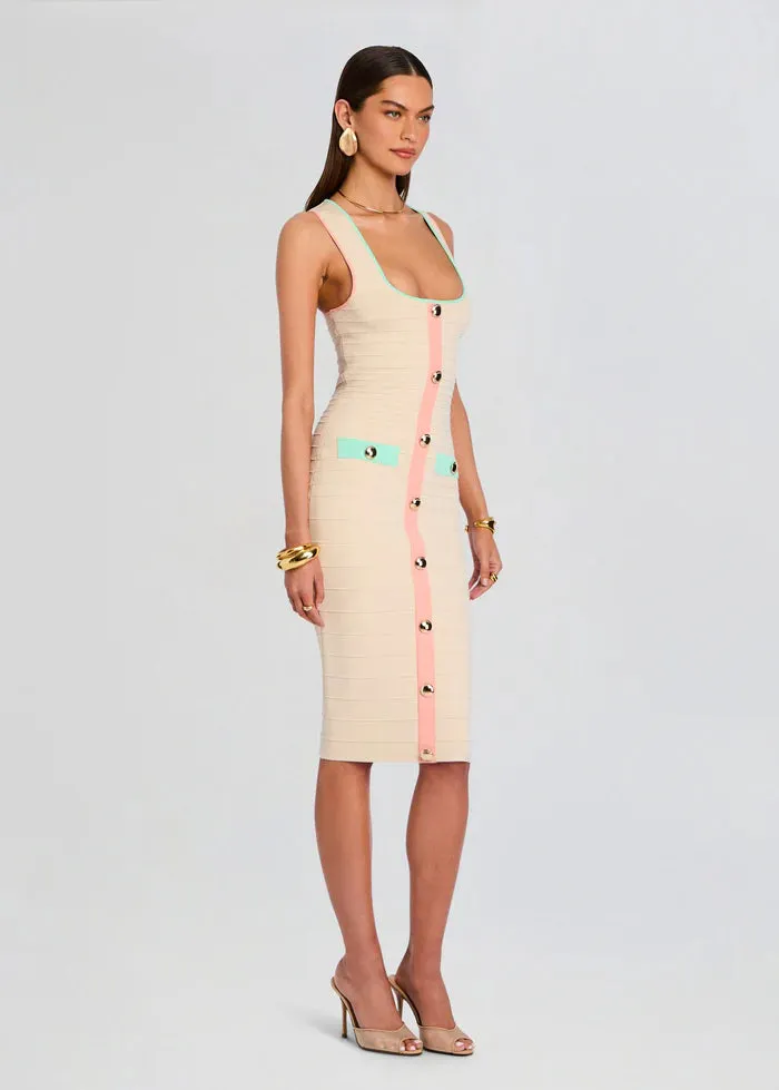 Retrofete - Lyle Knit Dress - Cream/Peche/Euca sold by Jessie Boutique product image thumbnail 2