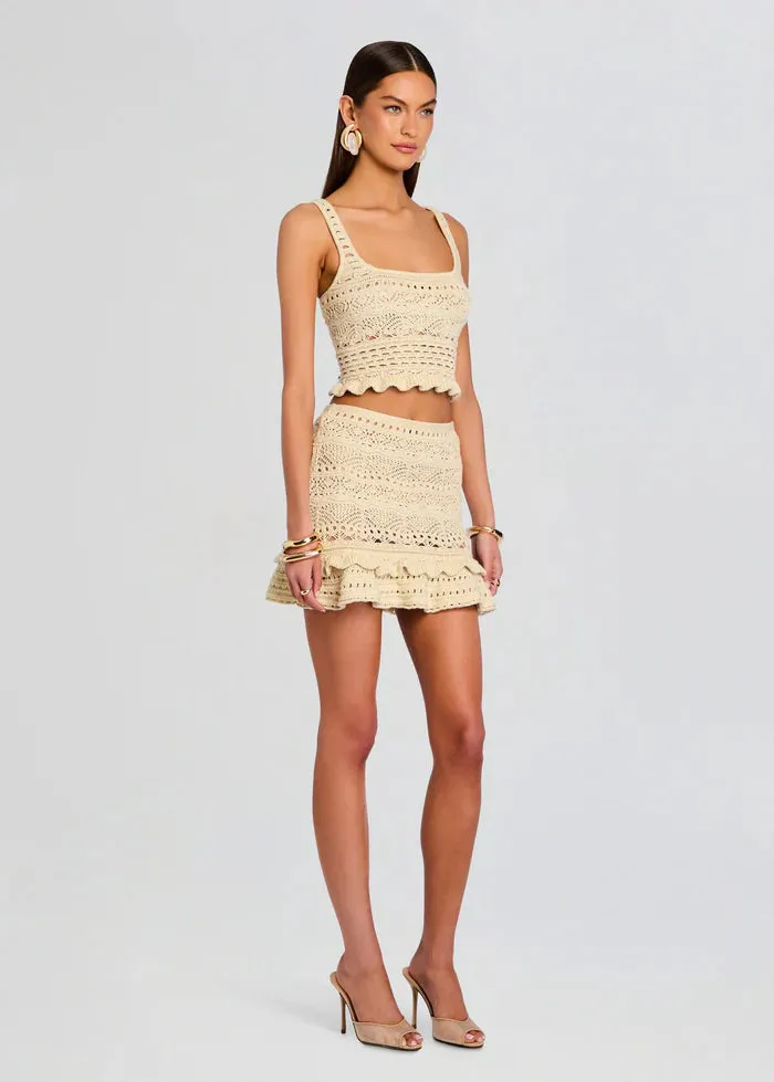 Retrofete - Damira Crochet Top - Ivory/Gold sold by Jessie Boutique product image thumbnail 4