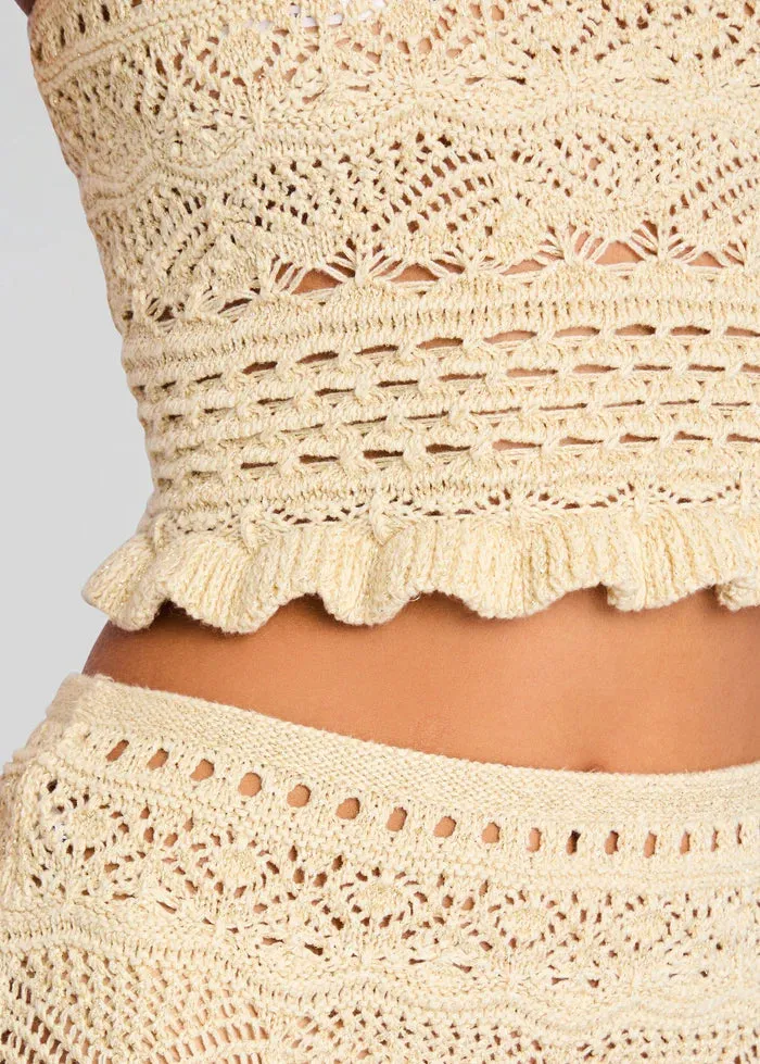Retrofete - Damira Crochet Top - Ivory/Gold sold by Jessie Boutique product image thumbnail 2