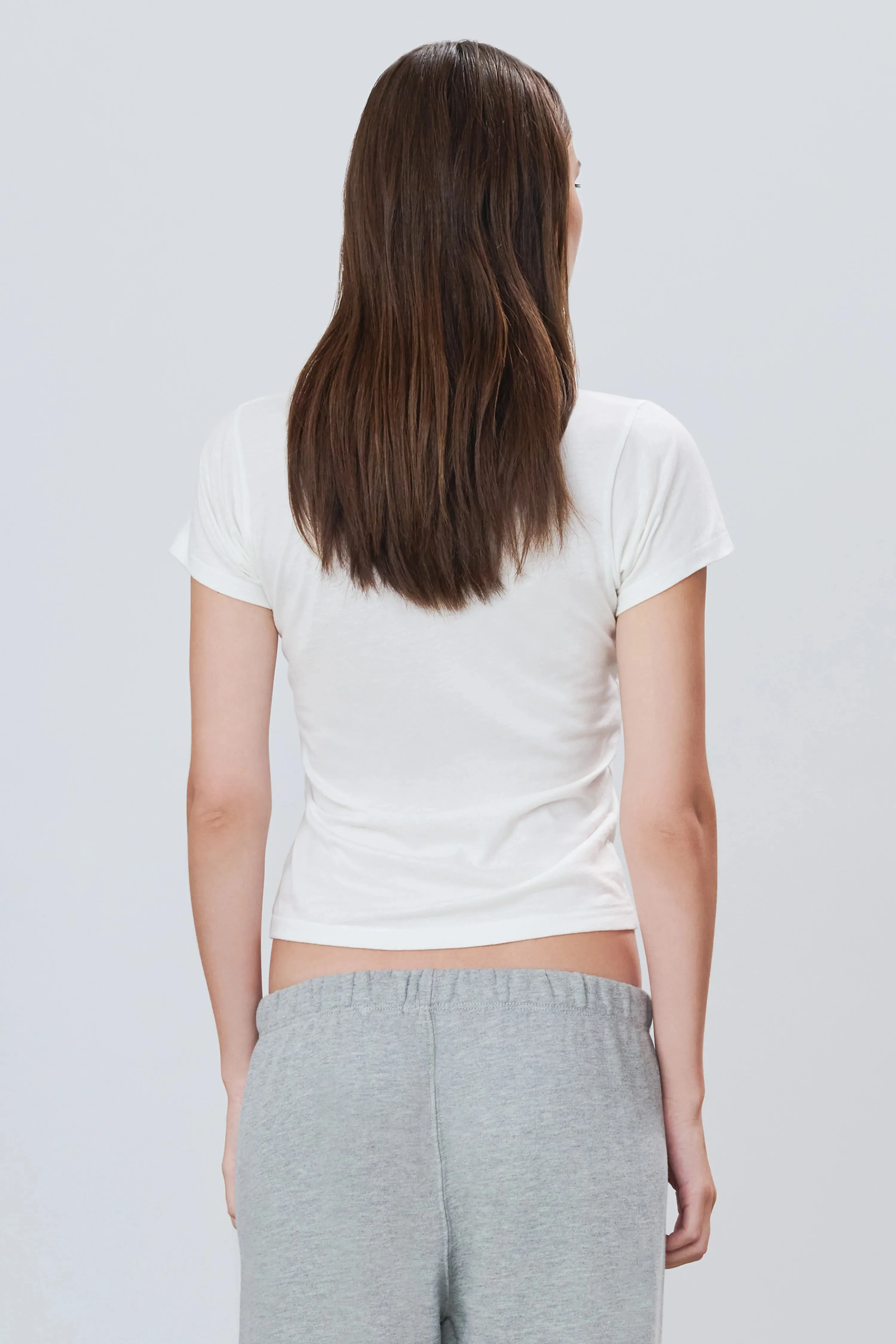 Eterne - Fitted Crewneck Short Sleeve T-Shirt - Ivory sold by Jessie Boutique product image thumbnail 2