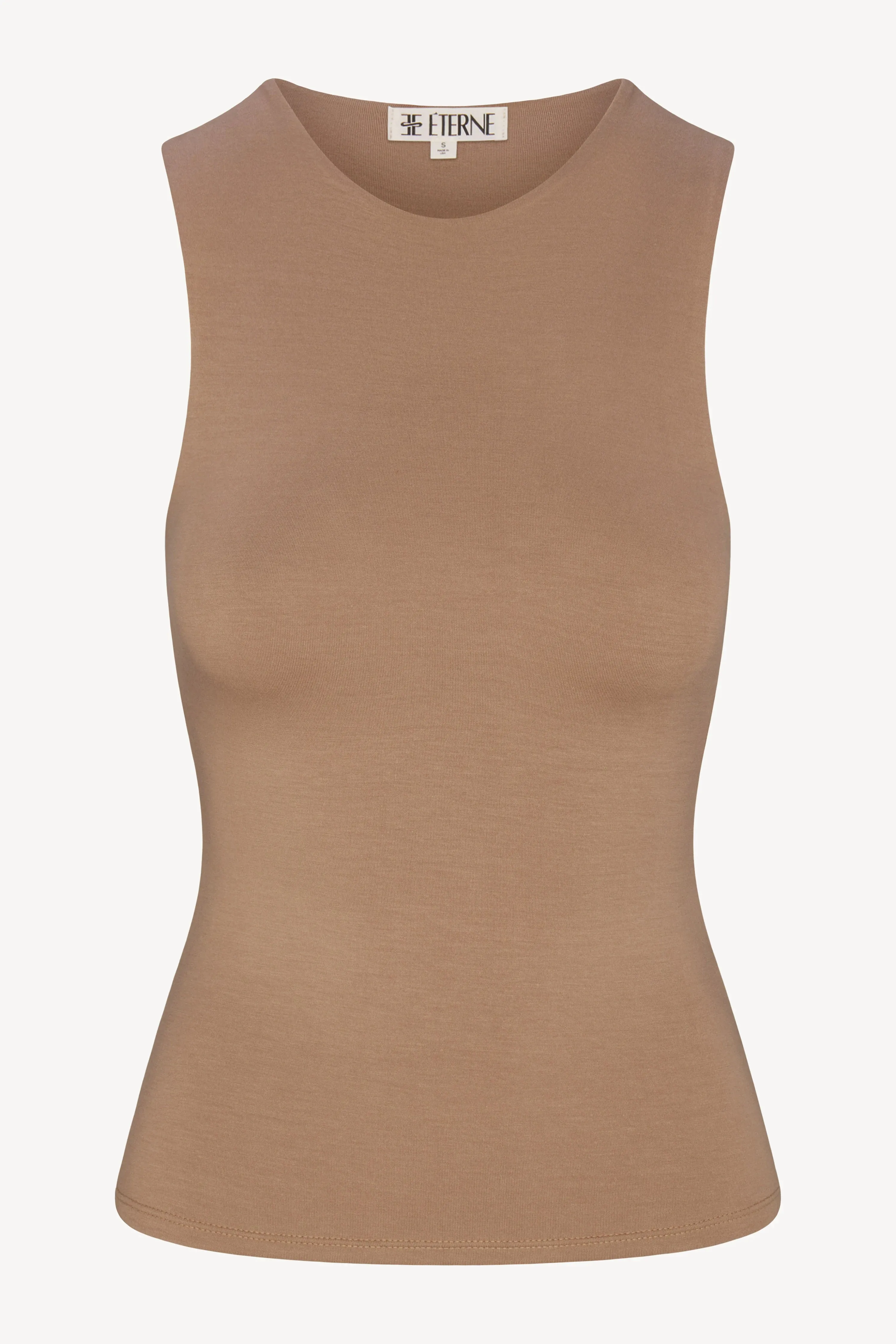 Eterne - Sleeveless Crewneck Top - Taupe sold by Jessie Boutique product image thumbnail 3