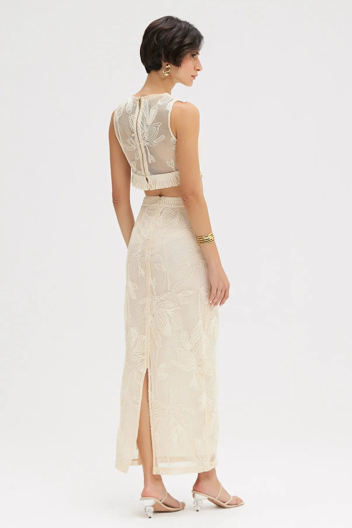 Patbo - Joy Lace Fringe Top - Off White sold by Jessie Boutique product image thumbnail 2