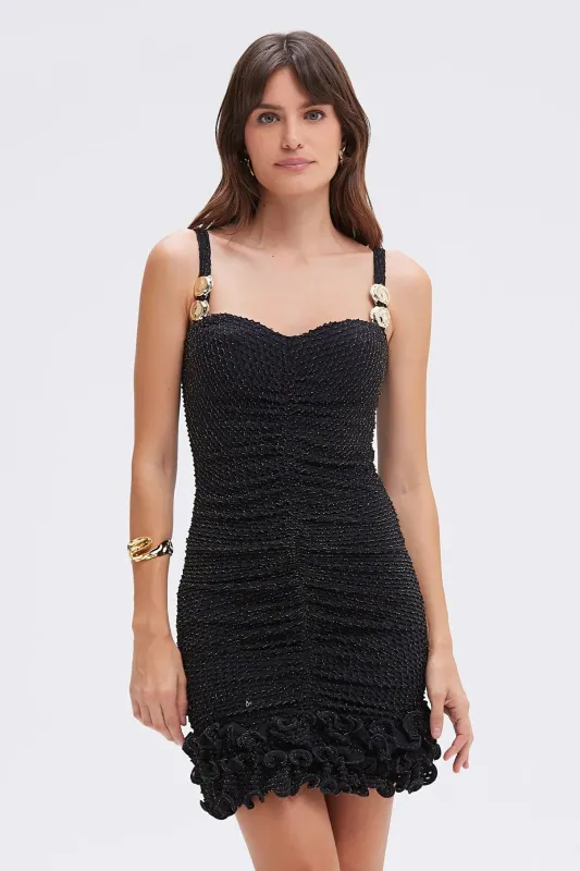 Patbo - Gavea Mesh Mini Dress - Black sold by Jessie Boutique