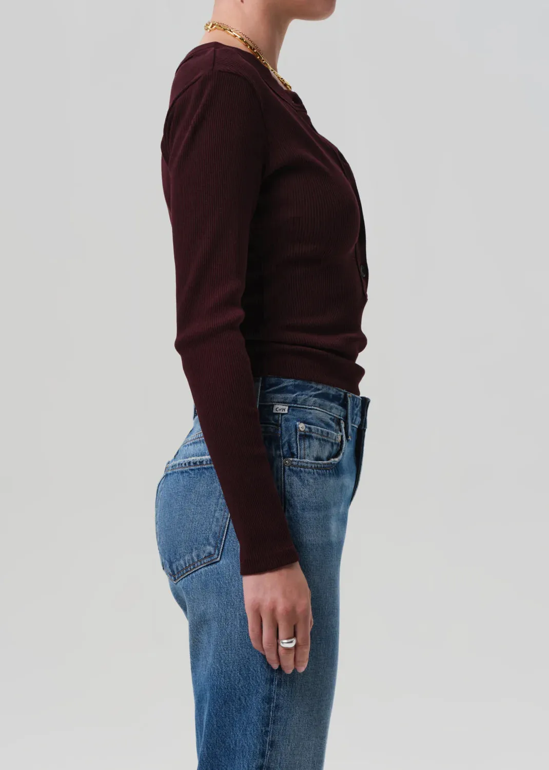 Citizens of Humanity - Varra Henley - Mahogany sold by Jessie Boutique product image thumbnail 3