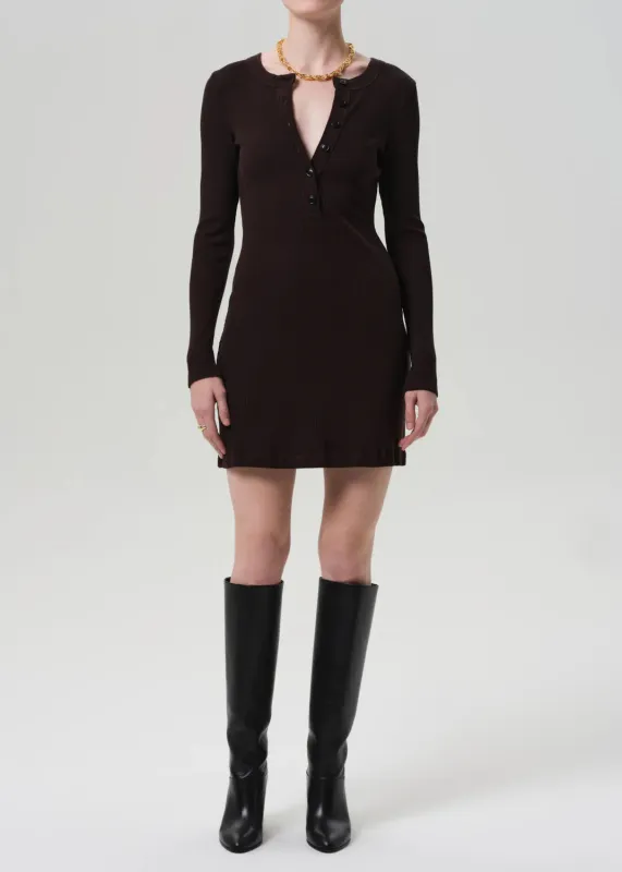 Citizens of Humanity - Nali Mini Dress - Chocolate sold by Jessie Boutique
