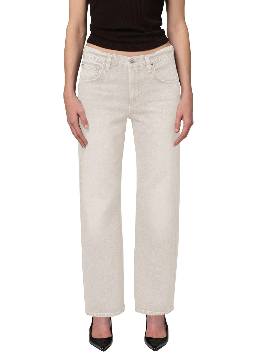 Citizens of Humanity - Lindz Low Rise Easy Straight - Almondette sold by Jessie Boutique