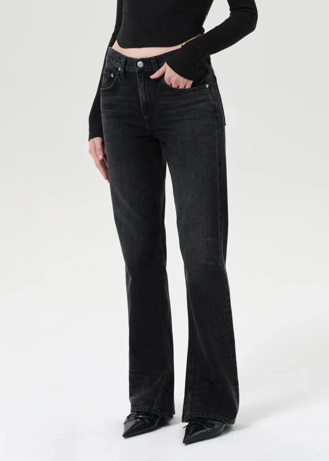 Agolde - Mid Rise Kick Boot - Obscure sold by Jessie Boutique product image thumbnail 2