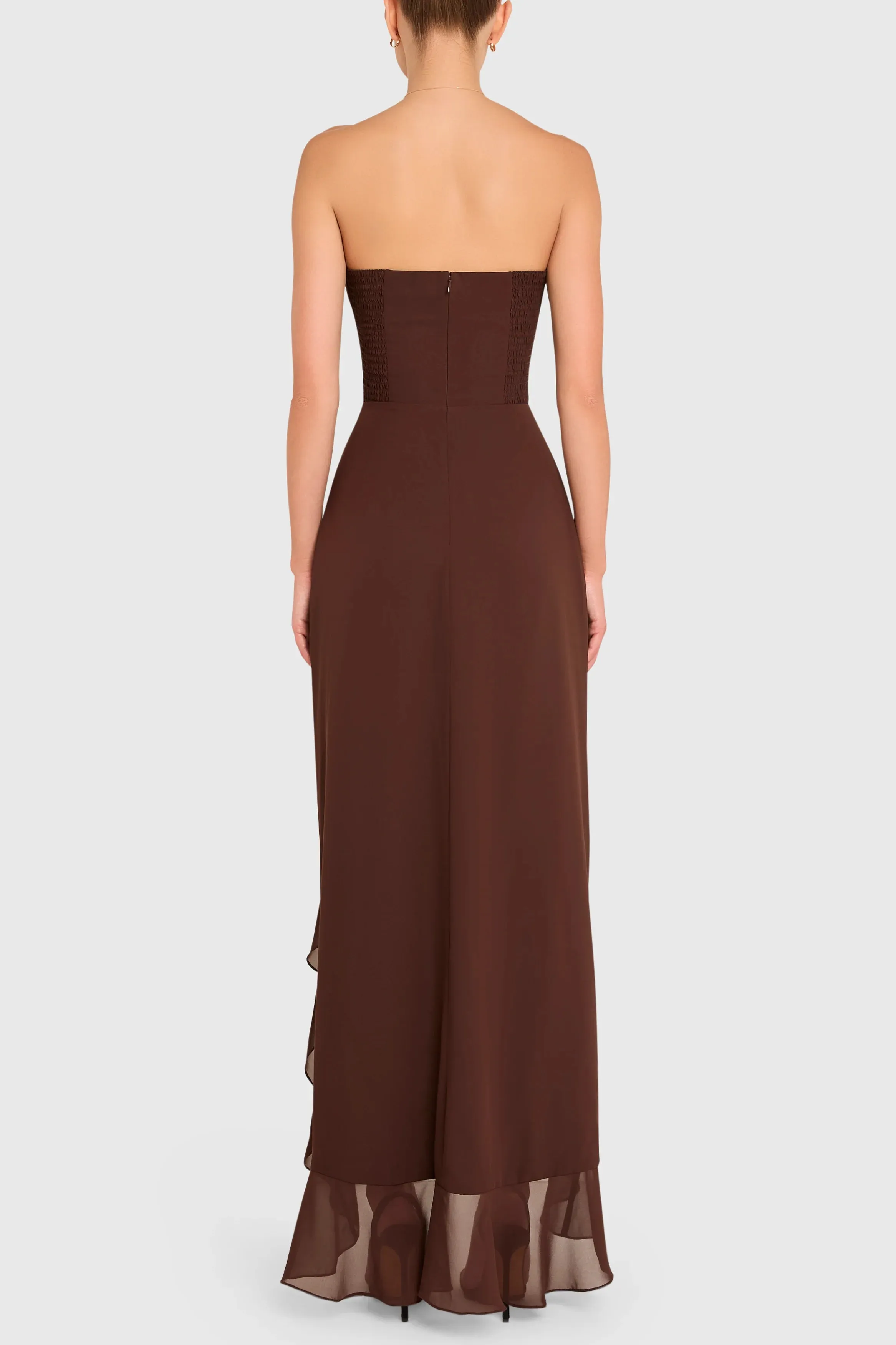 Amanda Uprichard - Eden Gown - Cocoa sold by Jessie Boutique product image thumbnail 3