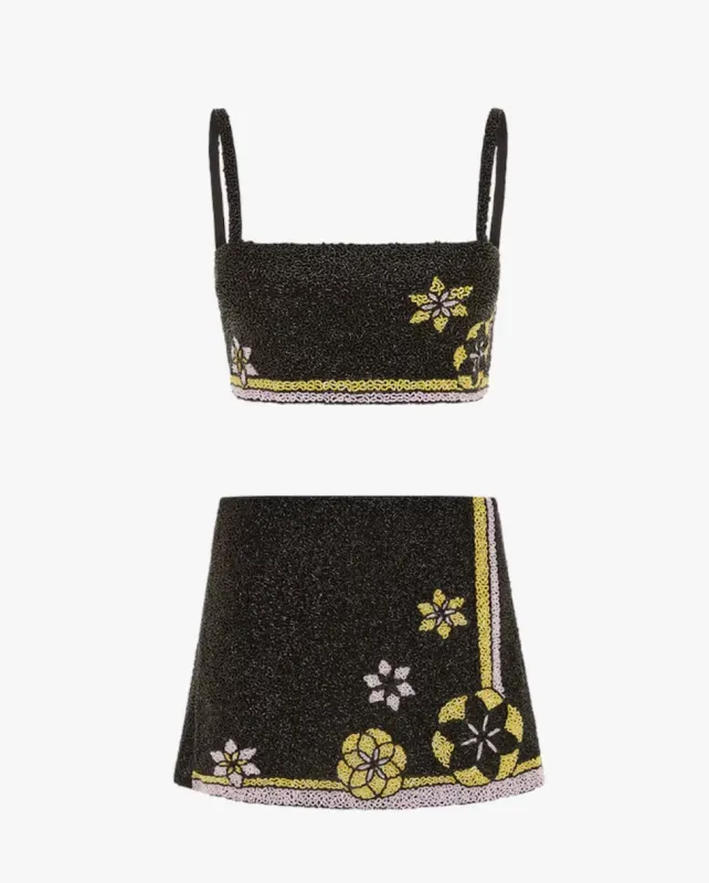 Oceanus - Mei Flattering Luxe Co-ord - Black sold by Jessie Boutique