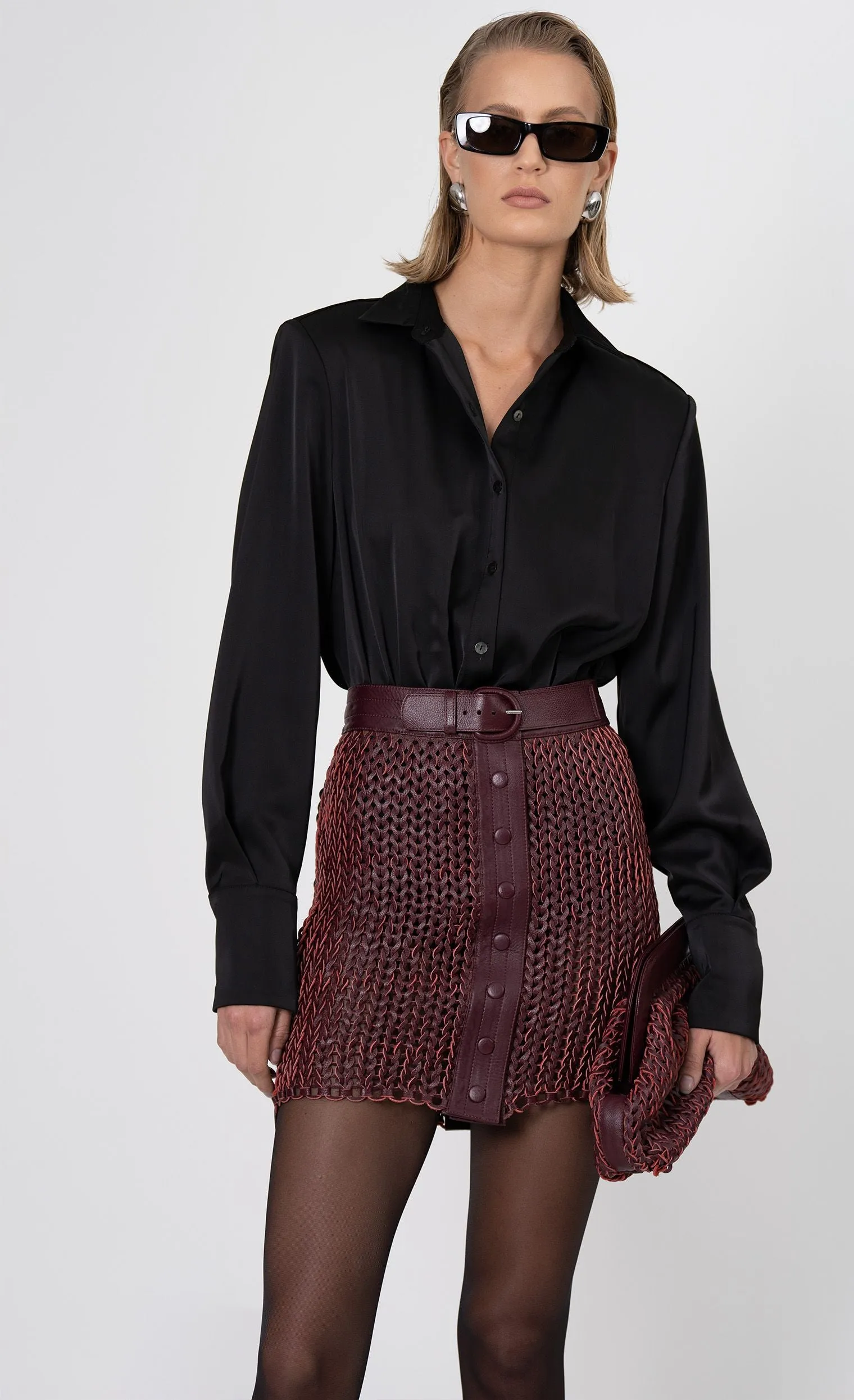 Nonchalant - Kaiden Skirt - Bordeaux sold by Jessie Boutique