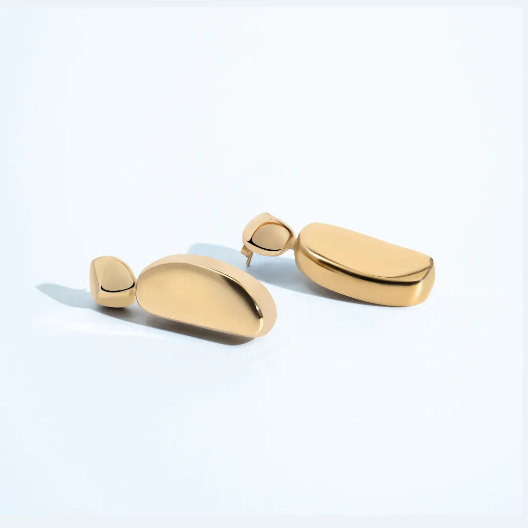 Denise Pacini - Chloe Gold Earrings sold by Jessie Boutique product image thumbnail 2