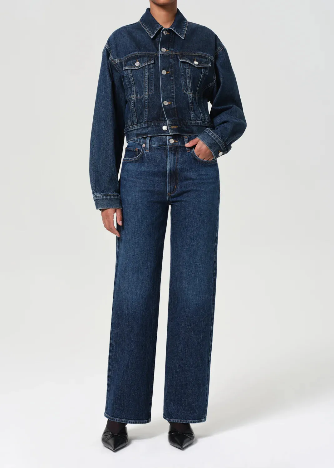 Agolde - Harper Straight Jean (Stretch) - Echo sold by Jessie Boutique