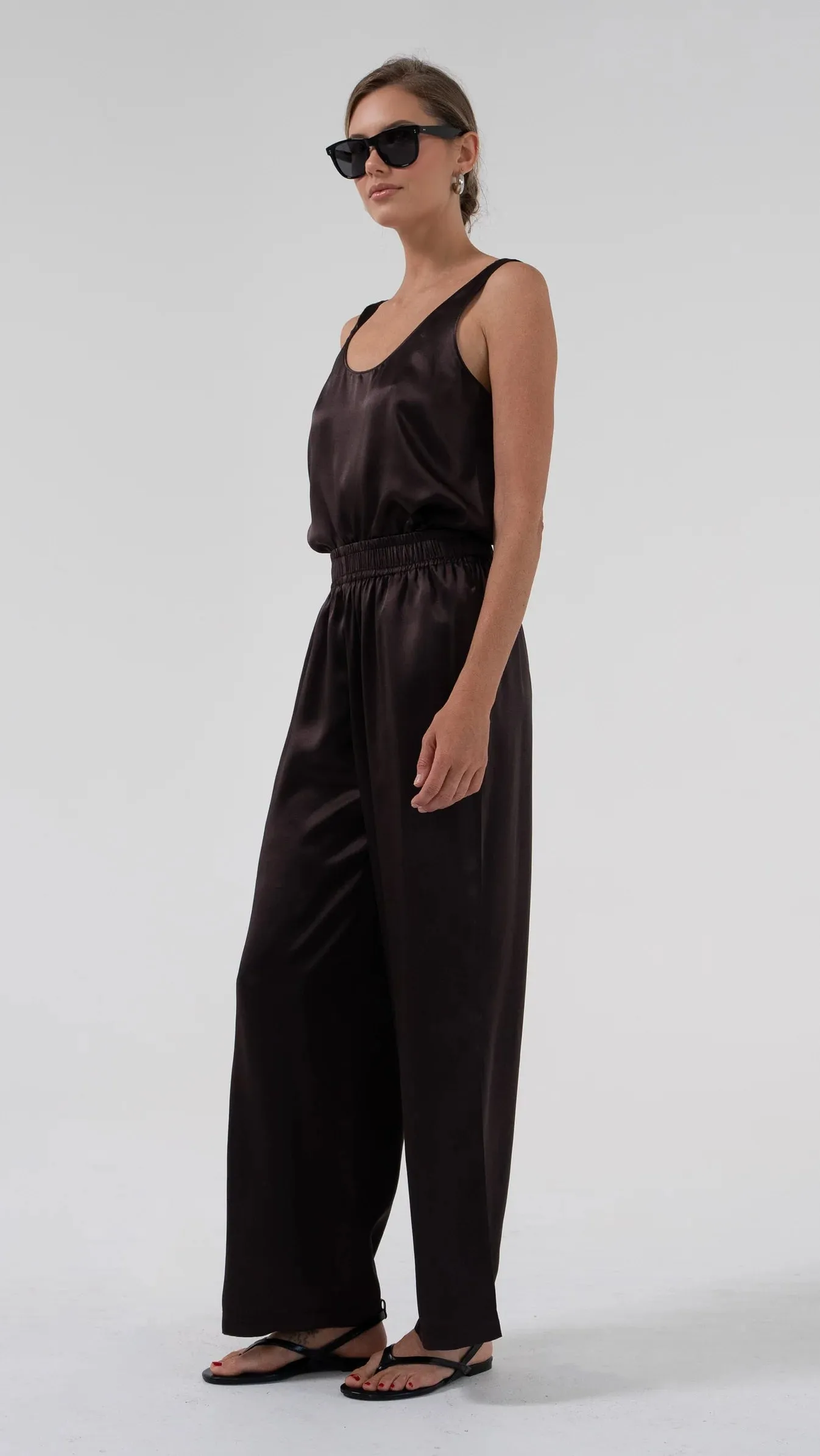 Parentezi - Silk Pants - Chocolate sold by Jessie Boutique product image thumbnail 2