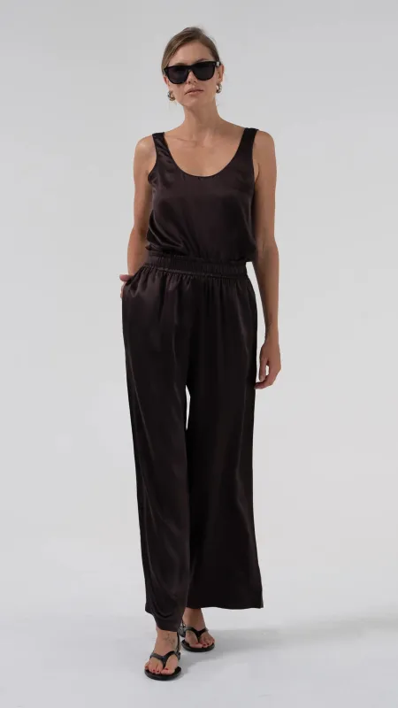 Parentezi - Silk Pants - Chocolate sold by Jessie Boutique