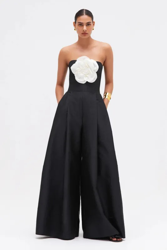 Patbo - Taffeta Bloom Jumpsuit - Black sold by Jessie Boutique