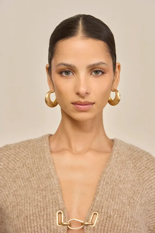 Cult Gaia - Mona Earring - Brushed Brass sold by Jessie Boutique