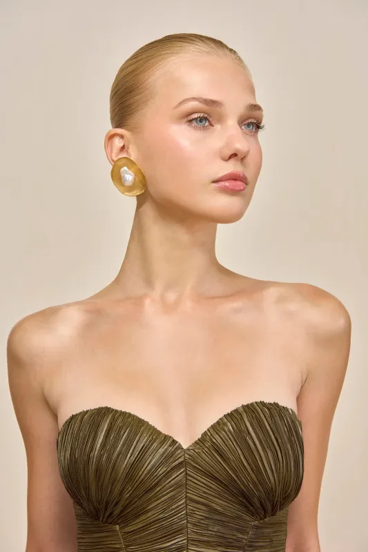 Cult Gaia - Marzia Earring - Matte Brass sold by Jessie Boutique