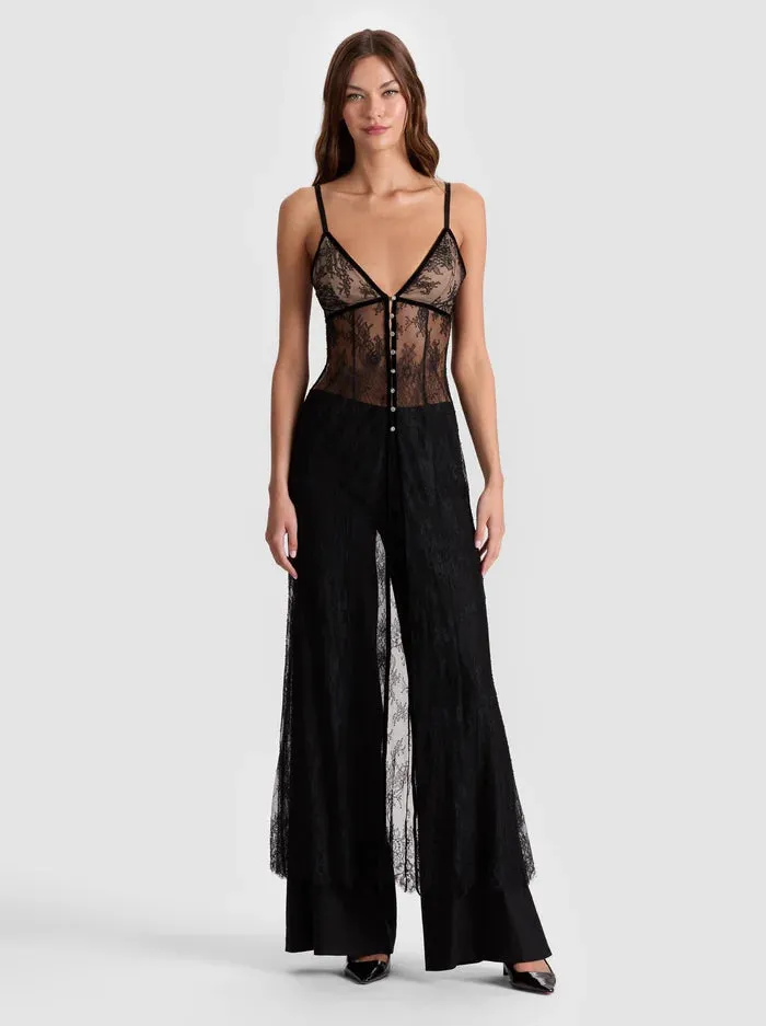 Alice + Olivia - Melodie Lace Maxi Top - Black sold by Jessie Boutique