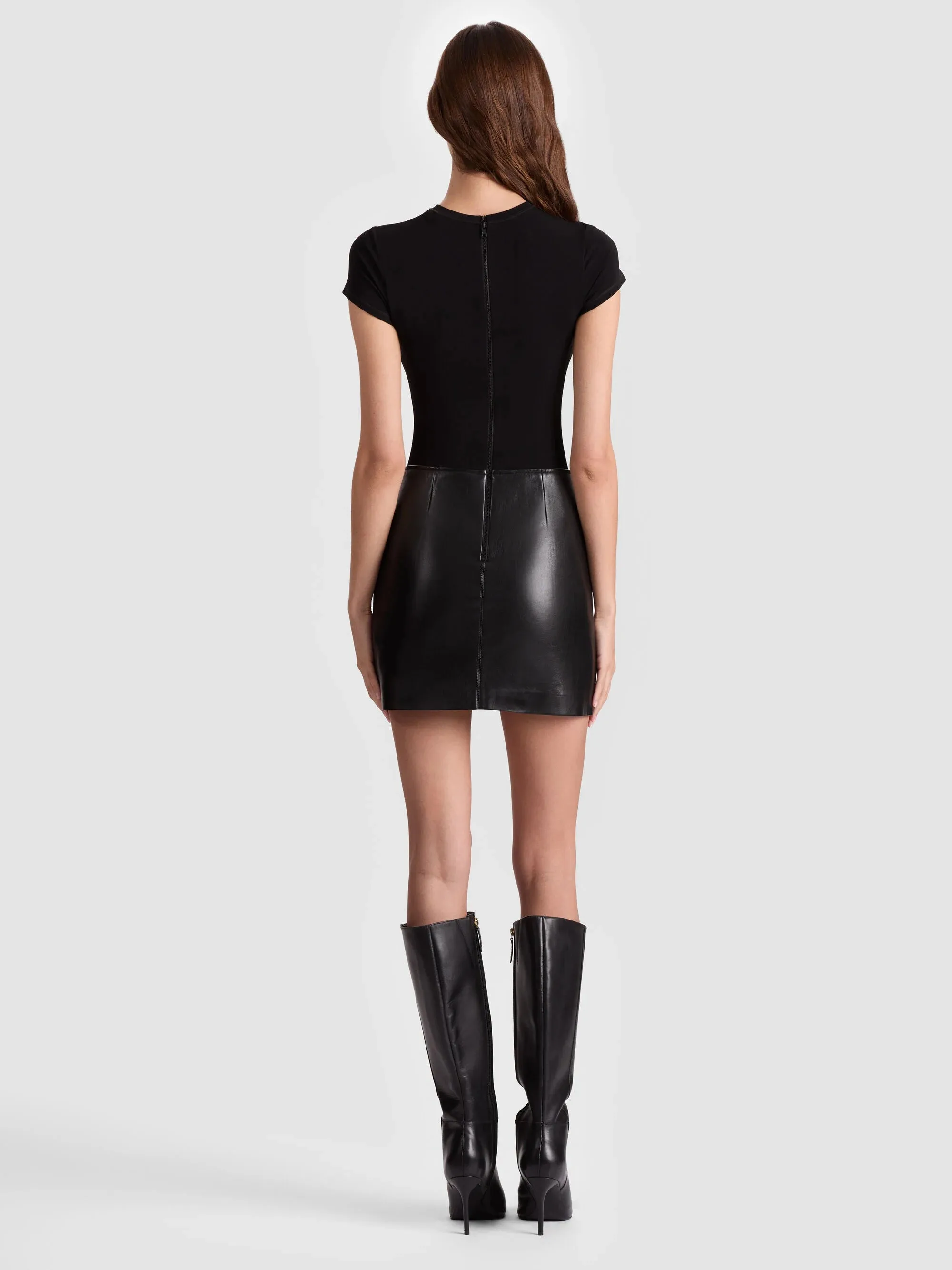 Alice + Olivia - Sydney Vegan Mini Dress - Black sold by Jessie Boutique product image thumbnail 3
