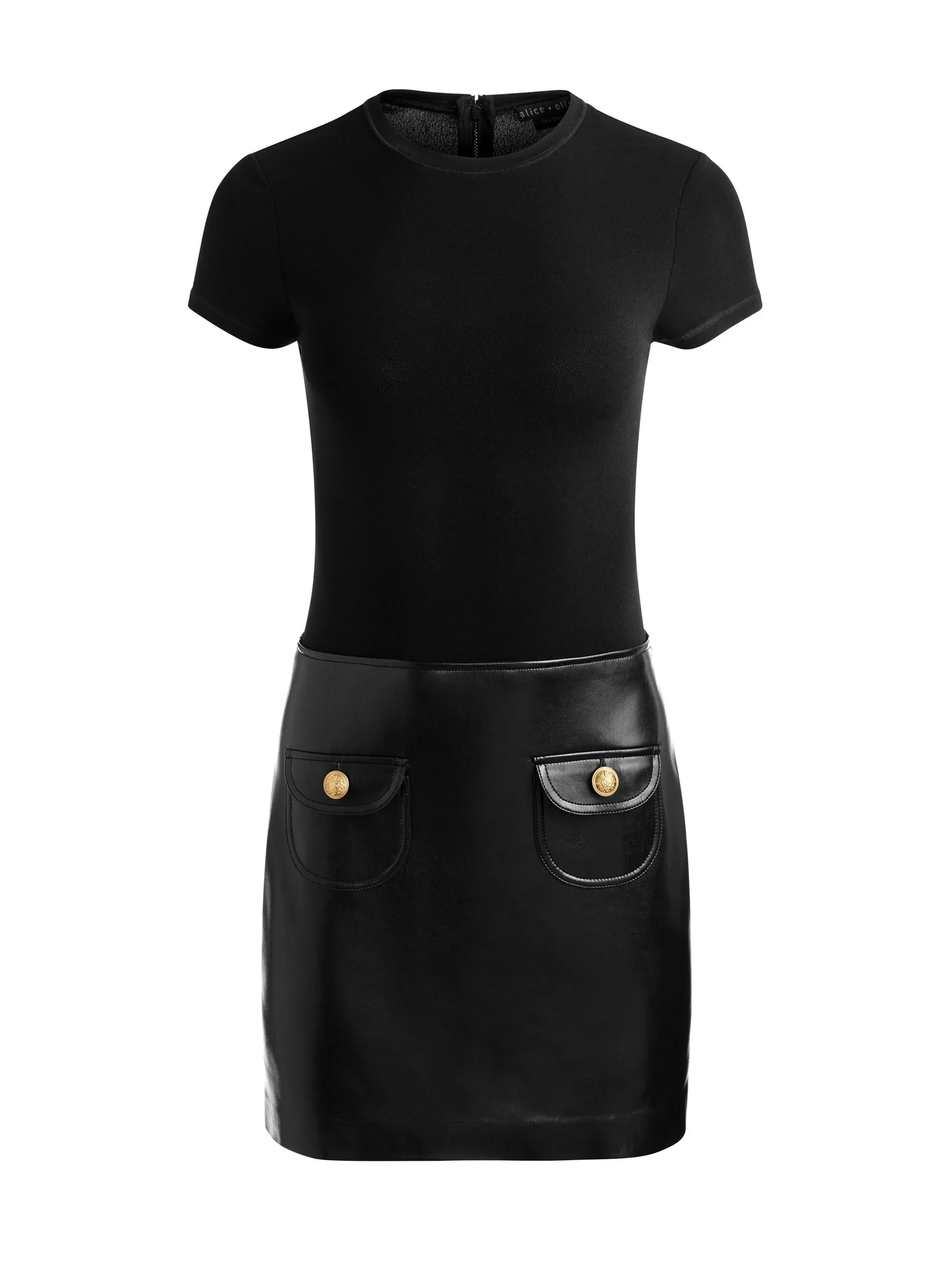 Alice + Olivia - Sydney Vegan Mini Dress - Black sold by Jessie Boutique product image thumbnail 4