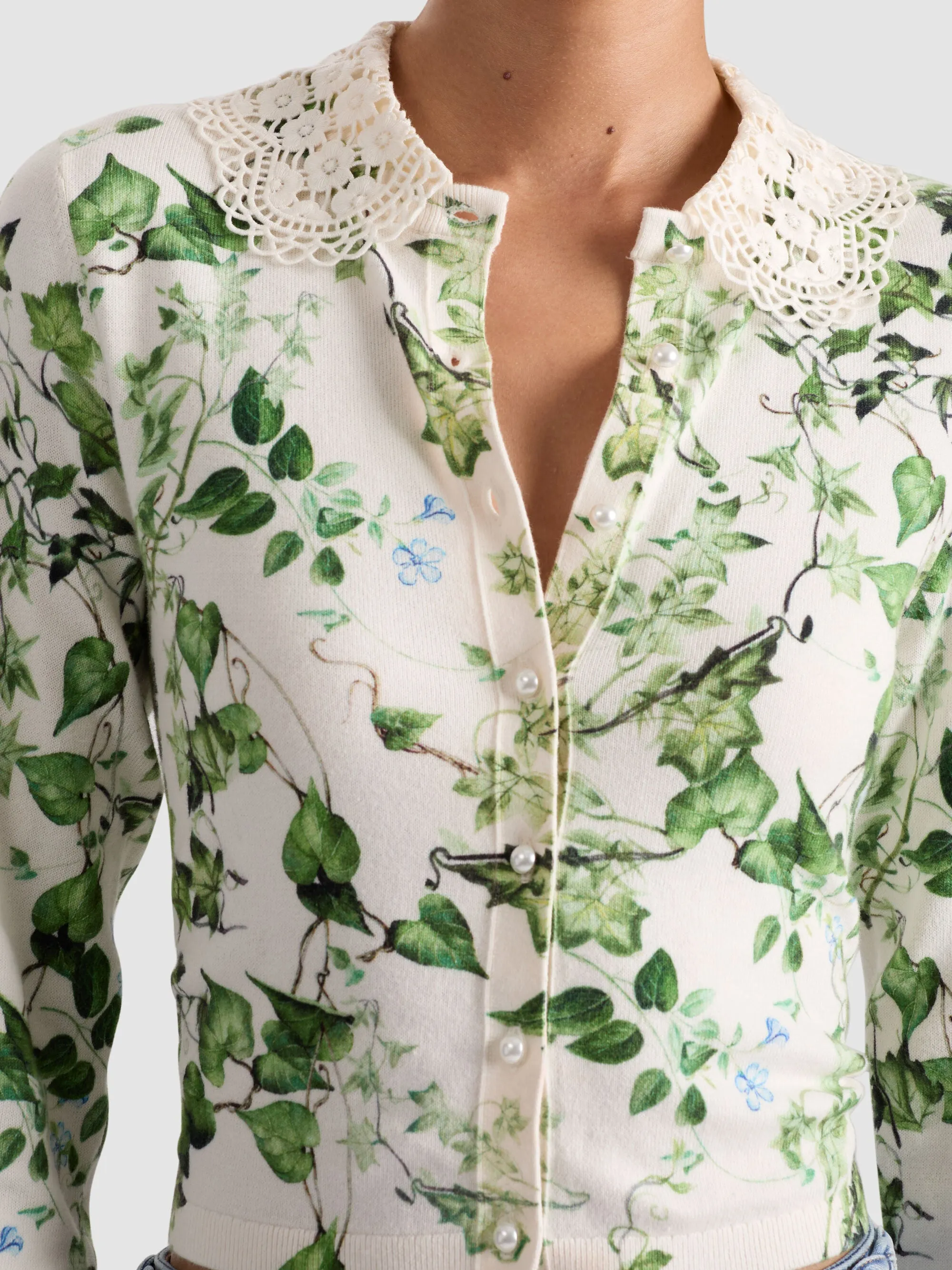 Alice + Olivia - Carson Collared Cardigan - Vineyard sold by Jessie Boutique product image thumbnail 2