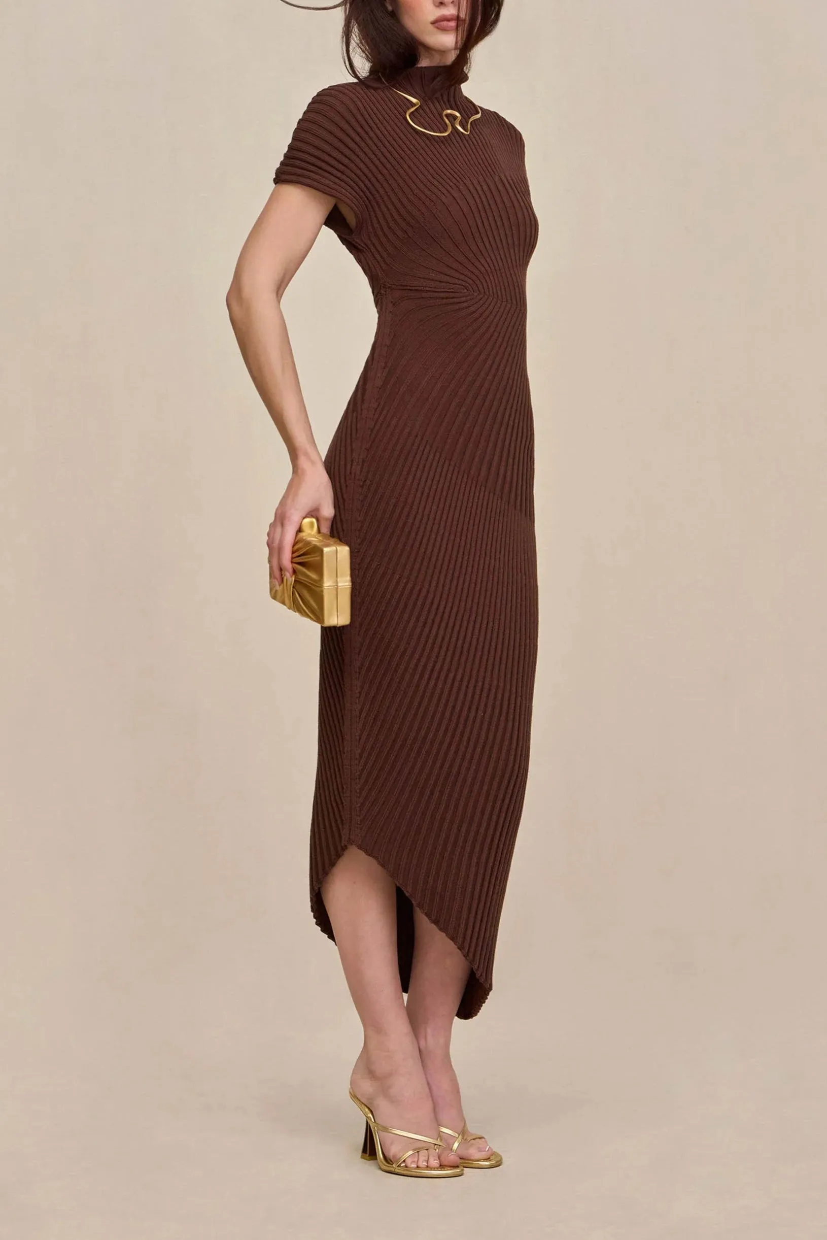 Cult Gaia - Chrysta Knit Dress - Java sold by Jessie Boutique product image thumbnail 3