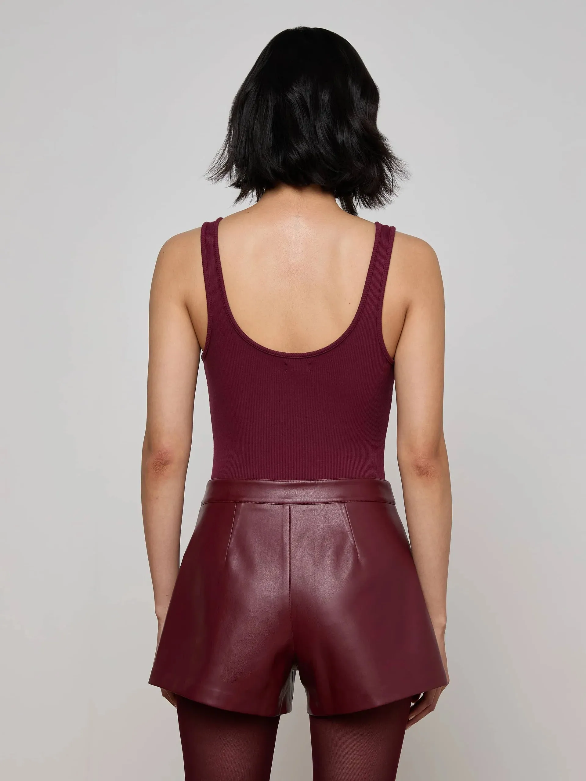 L'agence - Nica Scoopneck Bodysuit - Dark Port sold by Jessie Boutique product image thumbnail 3