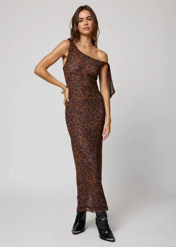 Stillwater - Mesh Carlota Maxi Dress - Leopard sold by Jessie Boutique