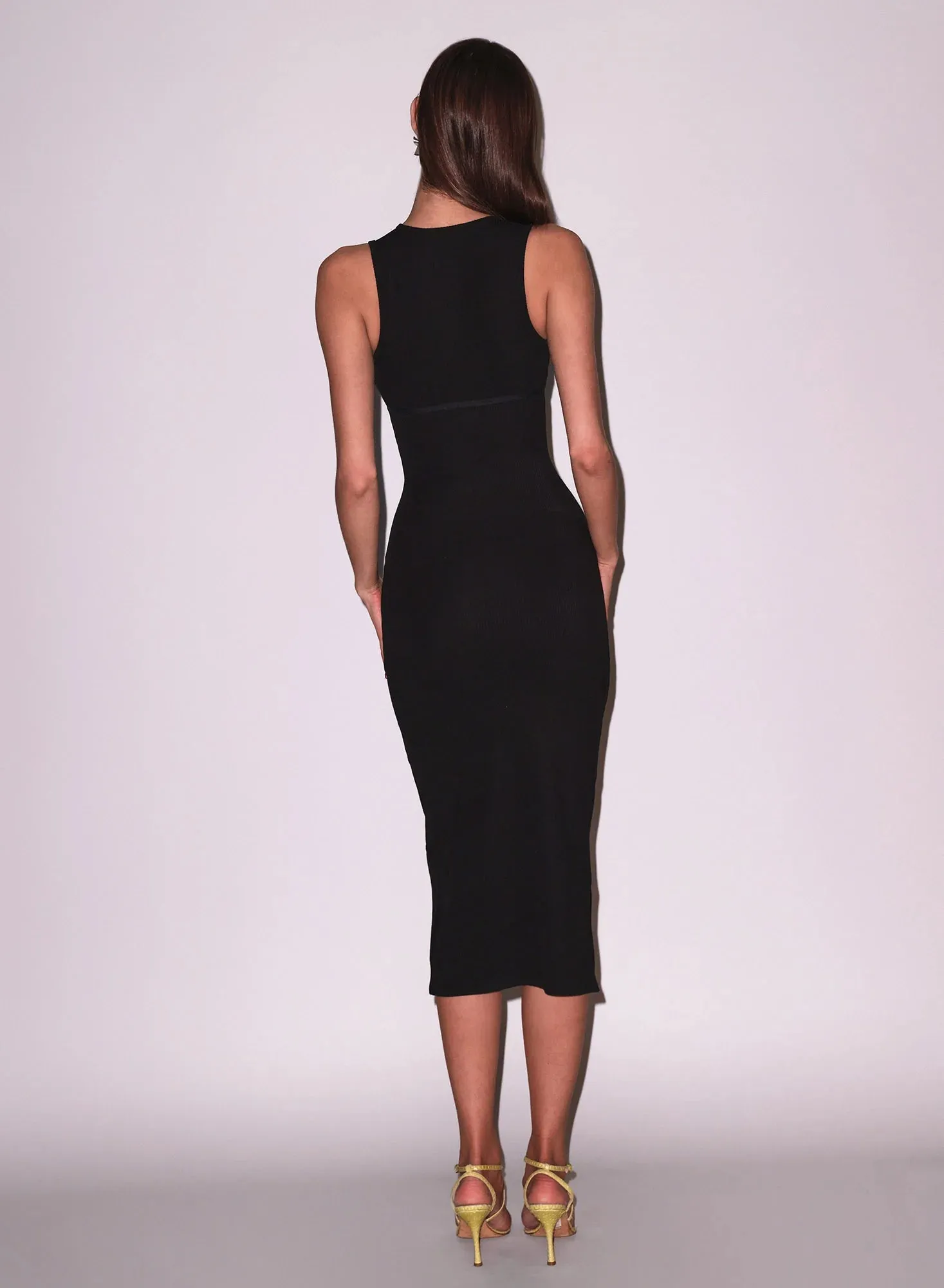 Fleur Du Mal - Hourglass Rib Midi Dress - Black sold by Jessie Boutique product image thumbnail 3