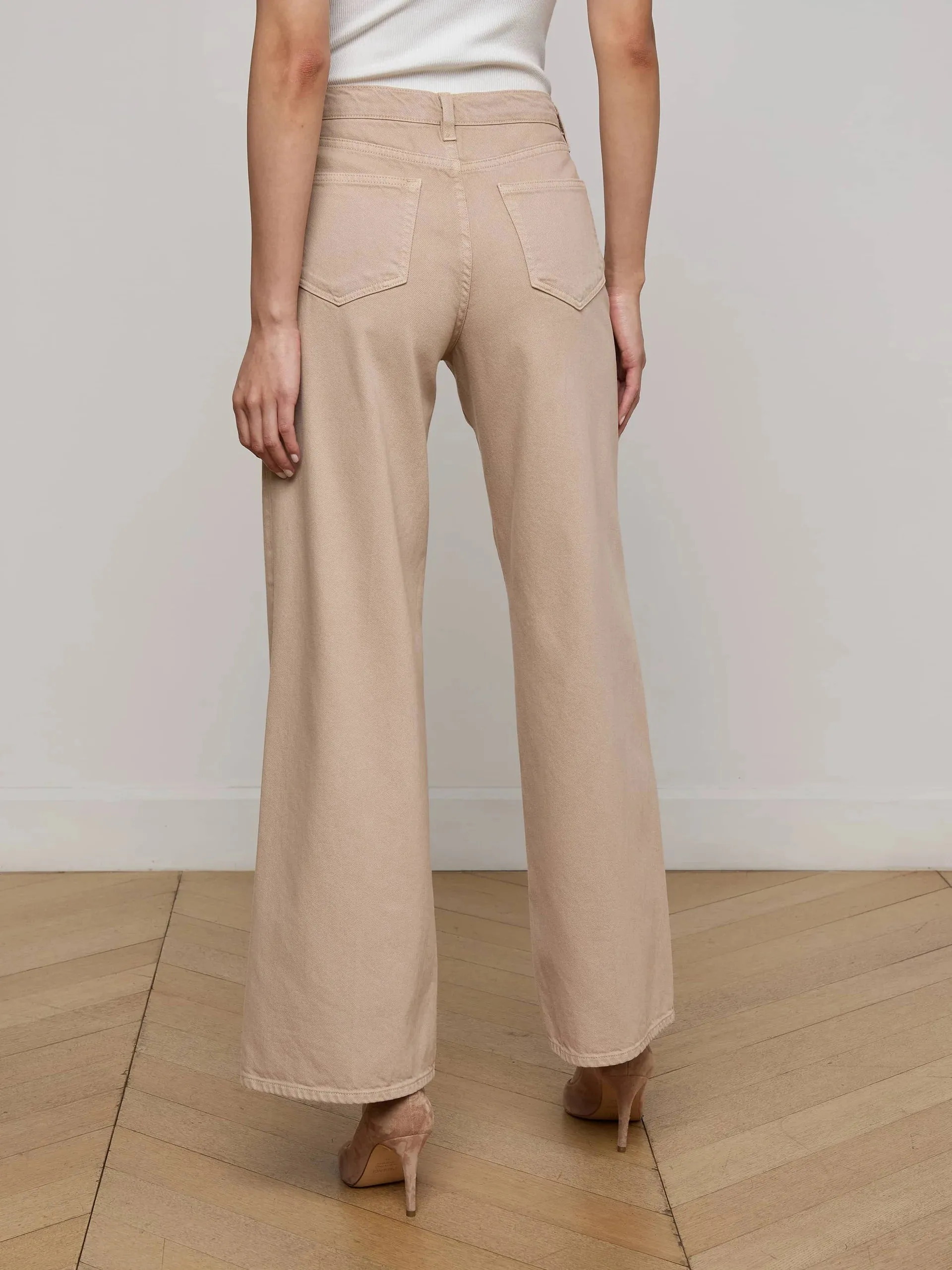 L'agence - Alicent Wide-Leg Jean - Pale Khaki sold by Jessie Boutique product image thumbnail 3