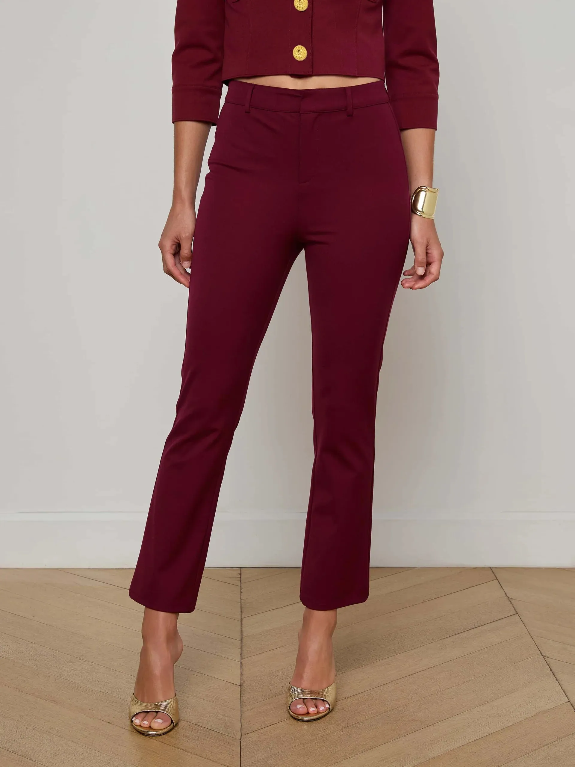 L'agence - Ketra Bootcut Trouser - Black Cherry sold by Jessie Boutique product image thumbnail 2