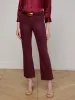L'agence - Kendra Cropped Flare Jean - Dark Port Coated sold by Jessie Boutique