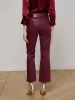 L'agence - Kendra Cropped Flare Jean - Dark Port Coated sold by Jessie Boutique