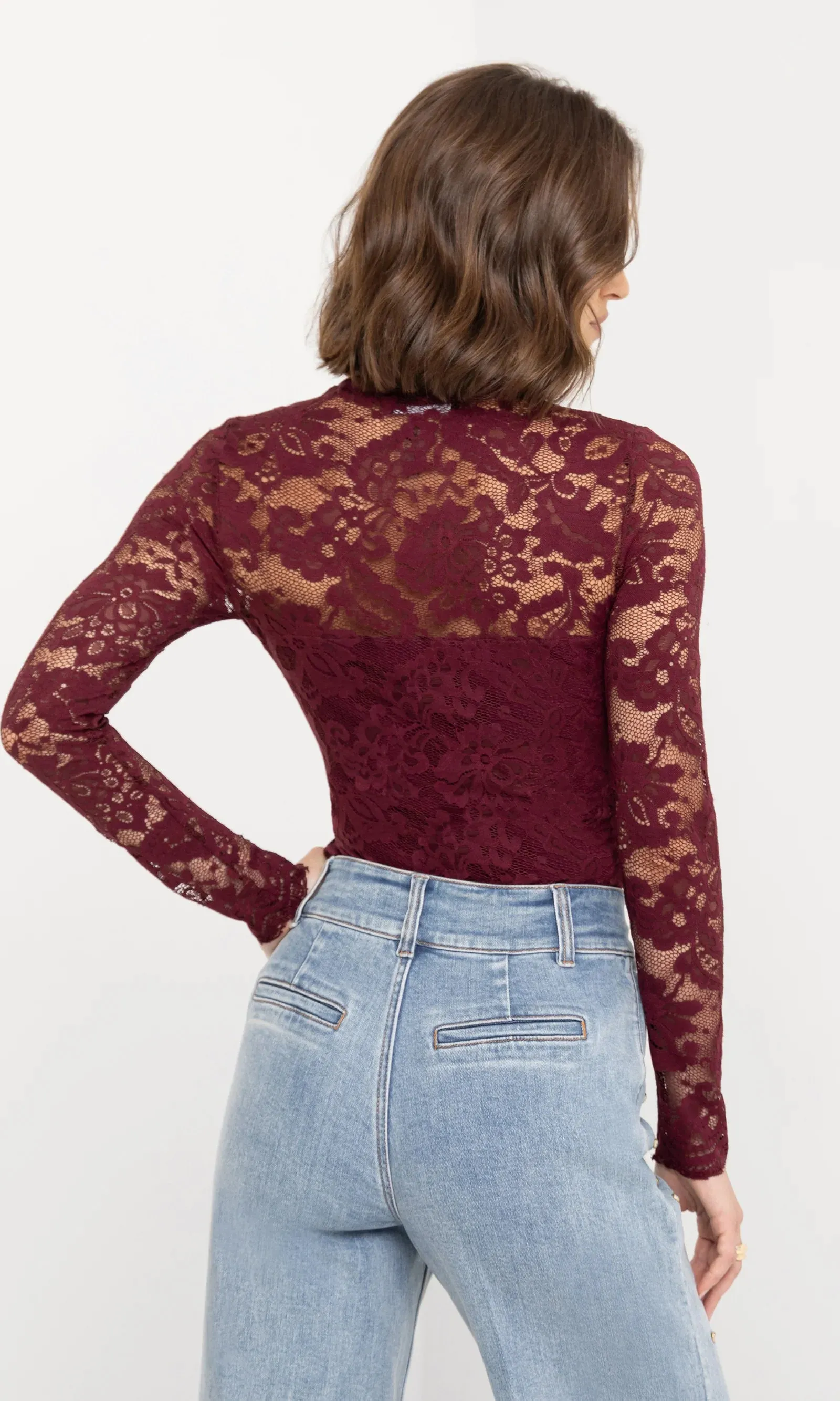 Generation Love - Clayton Lace Top - Cabernet sold by Jessie Boutique product image thumbnail 3
