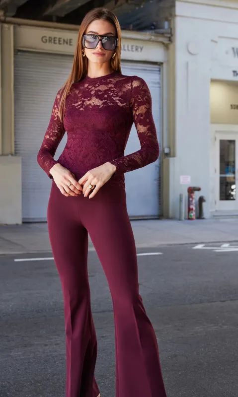 Generation Love - Wesley Crepe Pants - Malbec sold by Jessie Boutique