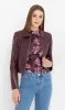 Generation Love - Lola Vegan Leather Jacket - Cabernet sold by Jessie Boutique