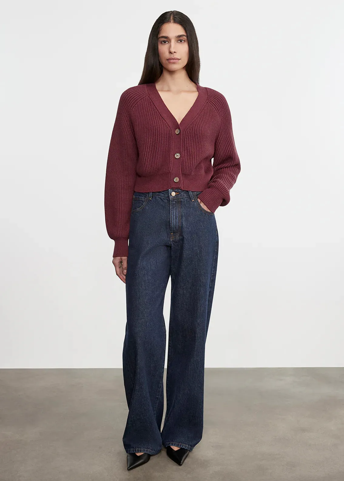 Enza Costa - Chucky Cotton Cashmere Cardigan - Sanguine sold by Jessie Boutique product image thumbnail 3