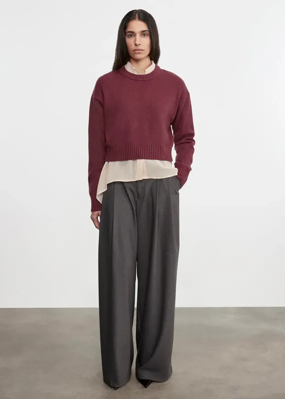 Enza Costa - Chunky Cotton Cashmere Sweater - Sanguine sold by Jessie Boutique