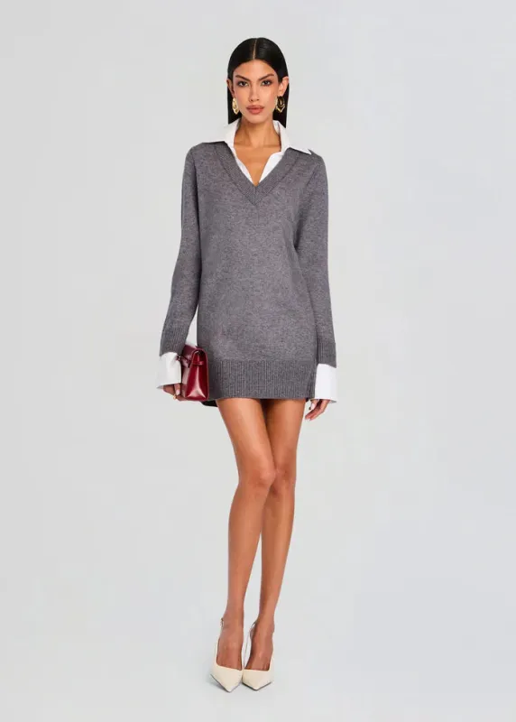 SER.O.YA - Karli Mini Dress - Medium Grey sold by Jessie Boutique