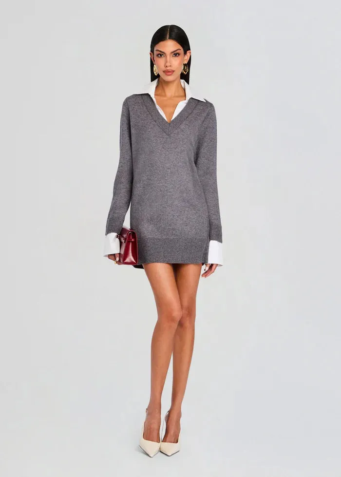 SER.O.YA - Karli Mini Dress - Medium Grey sold by Jessie Boutique