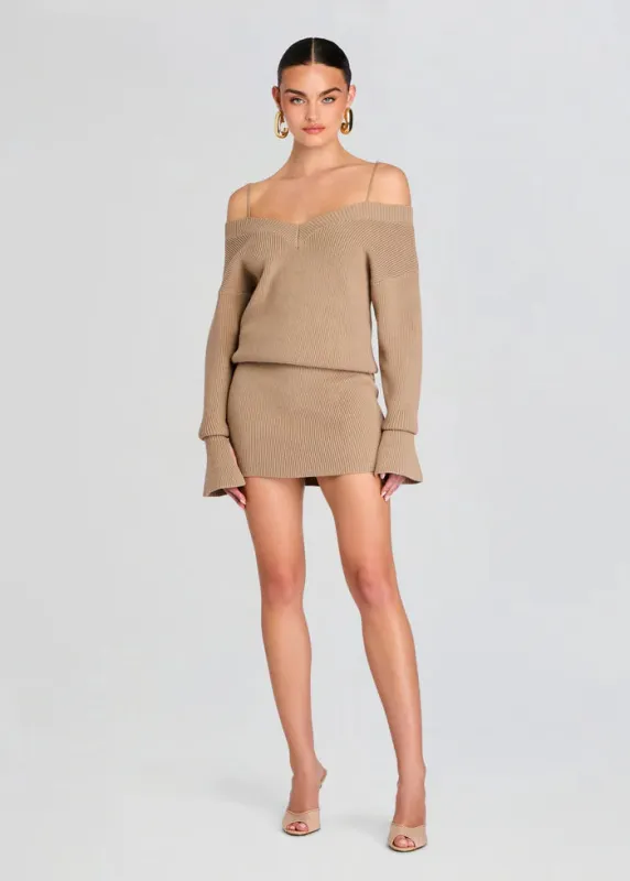 SER.O.YA - Barbara Mini Dress - Desert sold by Jessie Boutique