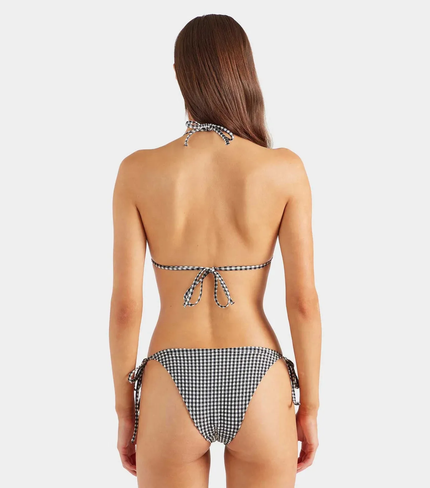 Hunza G - Gingham Seersucker Sabrina Bikini - Black Gingham sold by Jessie Boutique product image thumbnail 2