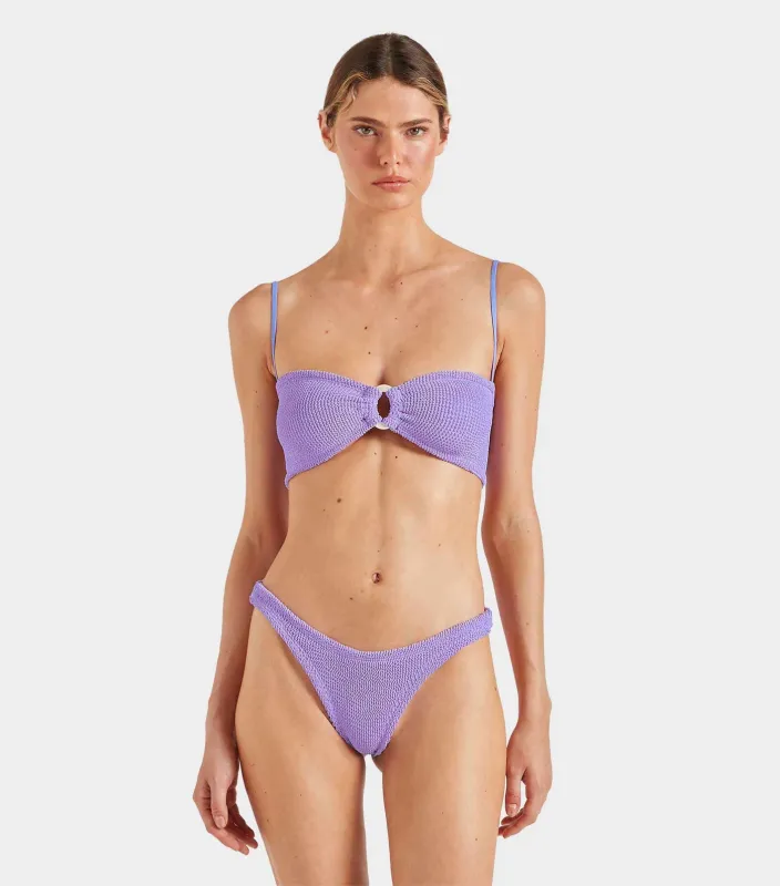 Hunza G - Misty Bikini With Pearly Hoop - Lilac sold by Jessie Boutique