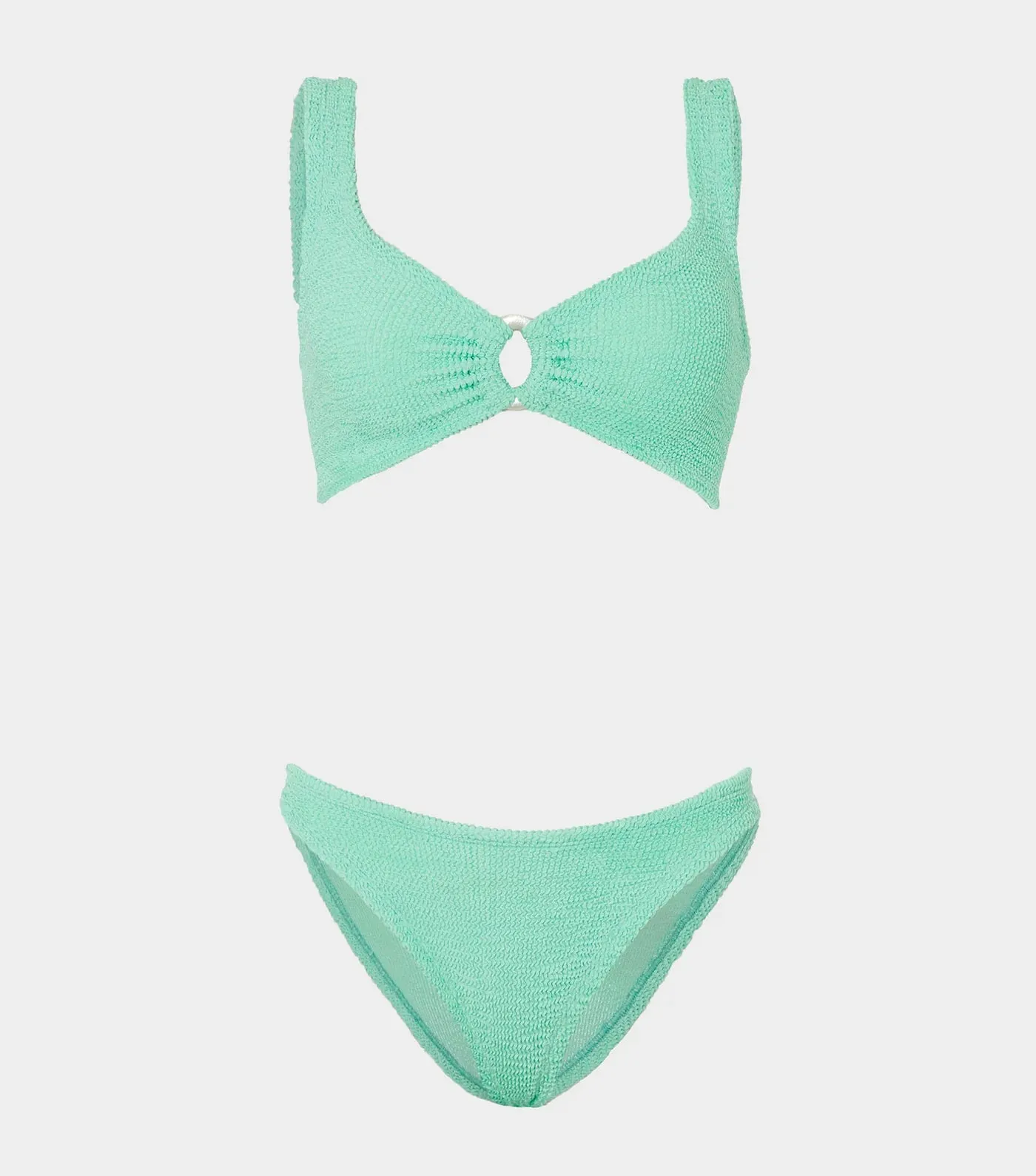 Hunza G - Julia Bikini With Pearly Hoop - Metallic Mint sold by Jessie Boutique product image thumbnail 5