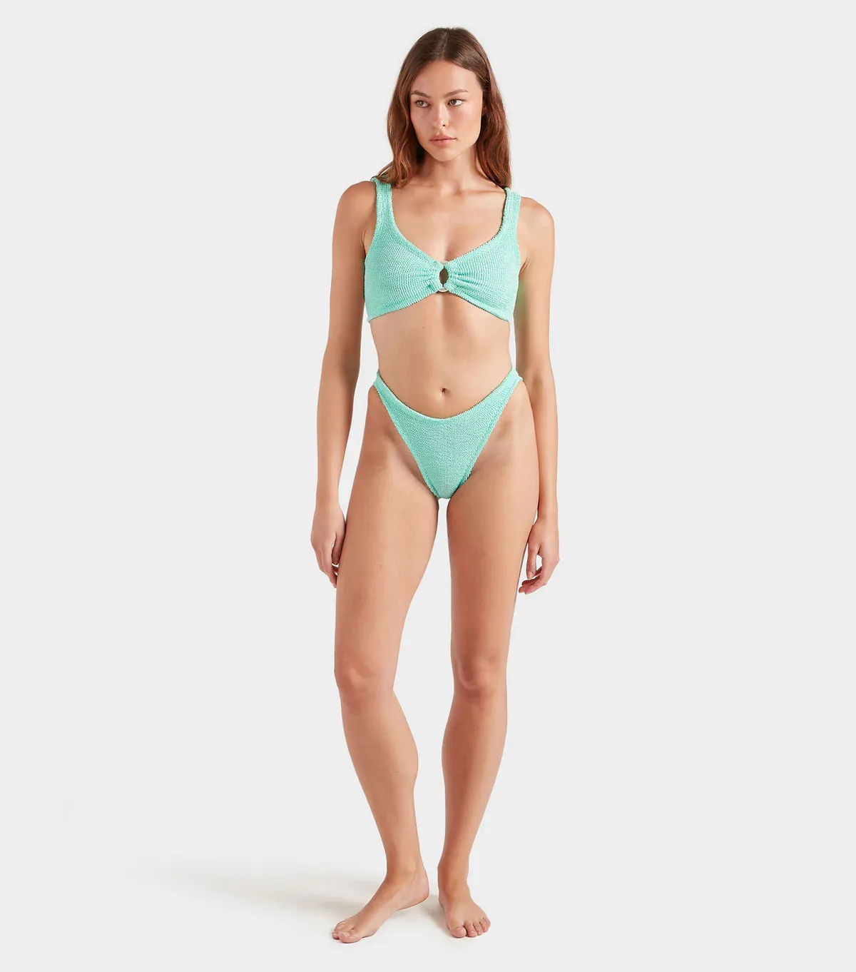Hunza G - Julia Bikini With Pearly Hoop - Metallic Mint sold by Jessie Boutique product image thumbnail 4